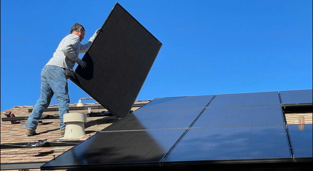 Solar Panels Installation on Slate Roof